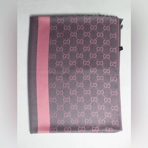 Authentic Gucci Wrap Stole Shawl 65% Cashmere 35% Silk Multicolor Used